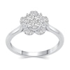 Thumbnail Image 0 of 0.50 CT. T.W. Multi-Diamond Flower Ring in 14K White Gold