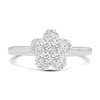 Thumbnail Image 3 of 0.50 CT. T.W. Multi-Diamond Flower Ring in 14K White Gold