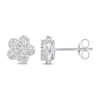 0.50 CT. T.W. Multi-Diamond Flower Stud Earrings in 14K White Gold