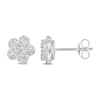 Thumbnail Image 3 of 0.50 CT. T.W. Multi-Diamond Flower Stud Earrings in 14K White Gold
