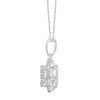 Thumbnail Image 3 of 0.50 CT. T.W. Multi-Diamond Flower Pendant in 14K White Gold