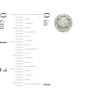 Thumbnail Image 3 of 0.37 CT. T.W. Diamond Frame Stud Earrings in 10K Gold