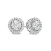 Thumbnail Image 0 of 0.37 CT. T.W. Diamond Frame Stud Earrings in 10K White Gold