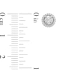 Thumbnail Image 2 of 0.37 CT. T.W. Diamond Frame Stud Earrings in 10K White Gold