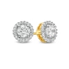 Thumbnail Image 1 of 0.37 CT. T.W. Diamond Frame Stud Earrings in 10K Gold