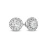 Thumbnail Image 1 of 0.37 CT. T.W. Diamond Frame Stud Earrings in 10K White Gold