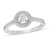 Thumbnail Image 0 of 0.29 CT. T.W. Diamond Frame Vintage-Style Engagement Ring in 10K White Gold