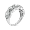 Thumbnail Image 2 of 0.95 CT. T.W. Diamond Five Stone Twist Scallop Edge Ring in 10K White Gold