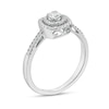 Thumbnail Image 2 of 0.29 CT. T.W. Diamond Double Cushion Frame Engagement Ring in 10K White Gold
