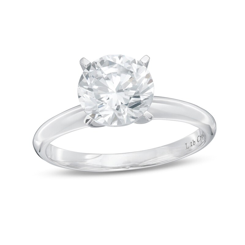 CT. Certified Lab-Grown Diamond Solitaire Engagement Ring in 14K White Gold (F/SI2