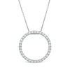 Thumbnail Image 1 of 0.50 CT. T.W. Certified Lab-Grown Diamond Circle Pendant in 14K White Gold (F/SI2)