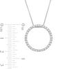 Thumbnail Image 2 of 0.50 CT. T.W. Certified Lab-Created Diamond Circle Pendant in 14K White Gold (F/SI2)