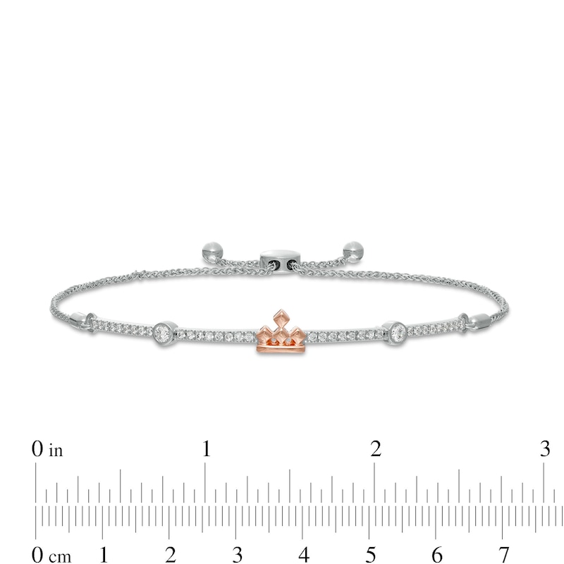 Peoples Private Collection 0.50 CT. T.W. Diamond Crown Bolo Bracelet in 10K Two-Tone Gold - 9.5"