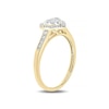 Thumbnail Image 1 of 0.18 CT. T.W. Multi-Diamond Heart-Shape Frame Promise Ring in 10K Gold