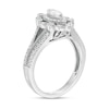 Thumbnail Image 2 of 0.69 CT. T.W. Marquise and Round Diamond Alternating Frame Vintage-Style Engagement Ring in 10K White Gold