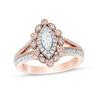 Thumbnail Image 1 of 0.69 CT. T.W. Marquise and Round Diamond Alternating Frame Vintage-Style Engagement Ring in 10K Rose Gold