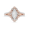 Thumbnail Image 3 of 0.69 CT. T.W. Marquise and Round Diamond Alternating Frame Vintage-Style Engagement Ring in 10K Rose Gold