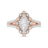Thumbnail Image 4 of 0.69 CT. T.W. Marquise and Round Diamond Alternating Frame Vintage-Style Engagement Ring in 10K Rose Gold