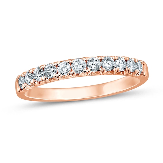 0.45 CT. T.W. Diamond Eleven Stone Anniversary Band in 14K Rose Gold