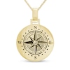 Thumbnail Image 1 of Men's Engravable Compass Disc Pendant in 10K White or Yellow Gold (1-4 Lines)