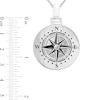 Thumbnail Image 4 of Men's Engravable Compass Disc Pendant in 10K White or Yellow Gold (1-4 Lines)