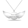 Thumbnail Image 2 of Men's Engravable Photo Disc with Angel Wings Pendant in 10K White or Yellow Gold (1 Image and 4 Lines)