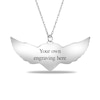 Thumbnail Image 2 of Engravable Photo Heart with Angel Wings Pendant in 10K White, Yellow or Rose Gold (1 Image and 3 Lines)