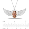 Thumbnail Image 3 of Engravable Photo Heart with Angel Wings Pendant in 10K White, Yellow or Rose Gold (1 Image and 3 Lines)
