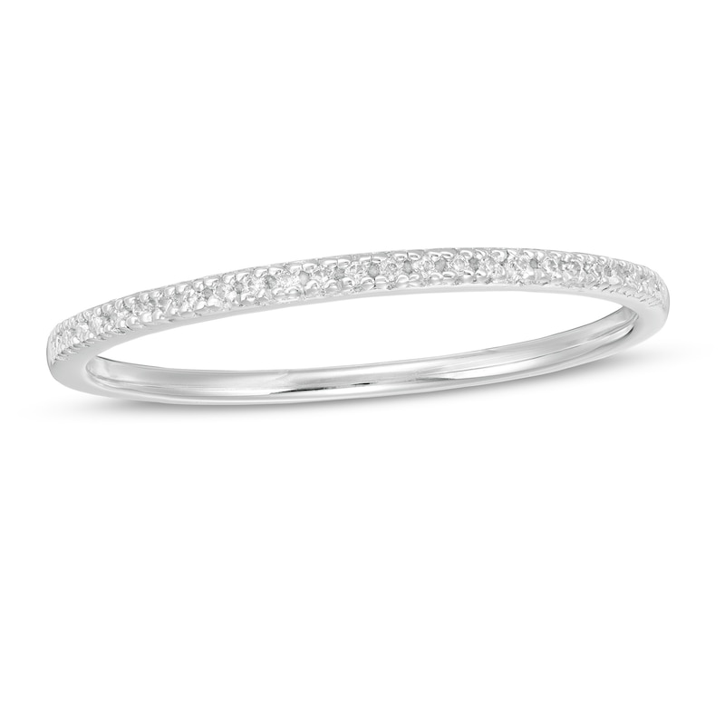 0.05 CT. T.W. Diamond Stackable Anniversary Band in 10K White Gold