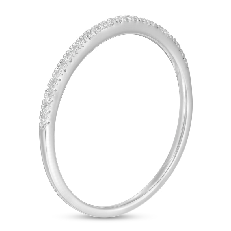 Main Image 3 of 0.05 CT. T.W. Diamond Stackable Anniversary Band in 10K White Gold