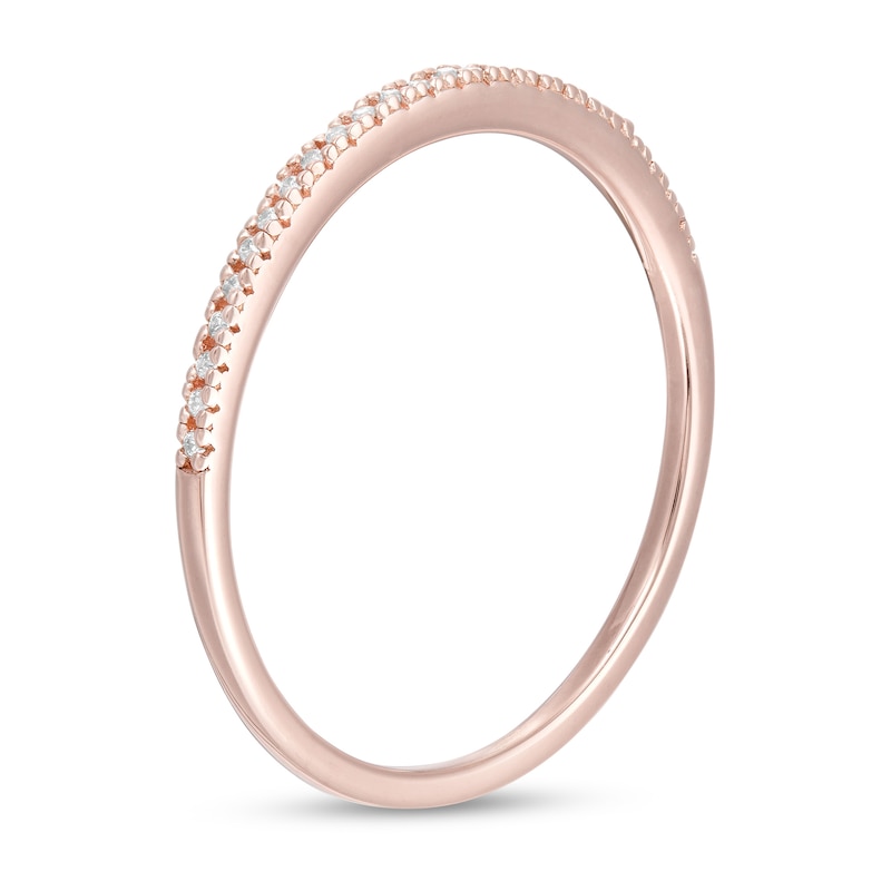 Main Image 3 of 0.05 CT. T.W. Diamond Stackable Anniversary Band in 10K Rose Gold