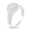Thumbnail Image 1 of 0.95 CT. T.W. Diamond Frame Vintage-Style Engagement Ring in 10K White Gold