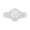 Thumbnail Image 2 of 0.95 CT. T.W. Diamond Frame Vintage-Style Engagement Ring in 10K White Gold
