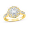 Thumbnail Image 3 of 0.69 CT. T.W. Diamond Scallop Edge Frame Vintage-Style Bridal Set in 10K Gold