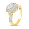 Thumbnail Image 5 of 0.69 CT. T.W. Diamond Scallop Edge Frame Vintage-Style Bridal Set in 10K Gold