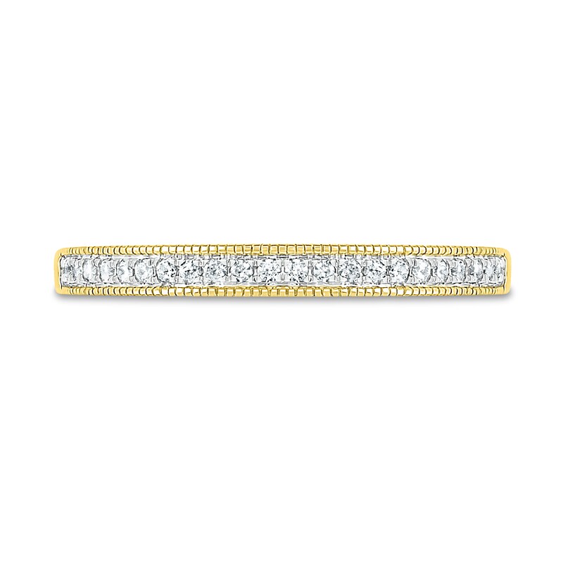 0.69 CT. T.W. Diamond Scallop Edge Frame Vintage-Style Bridal Set in 10K Gold