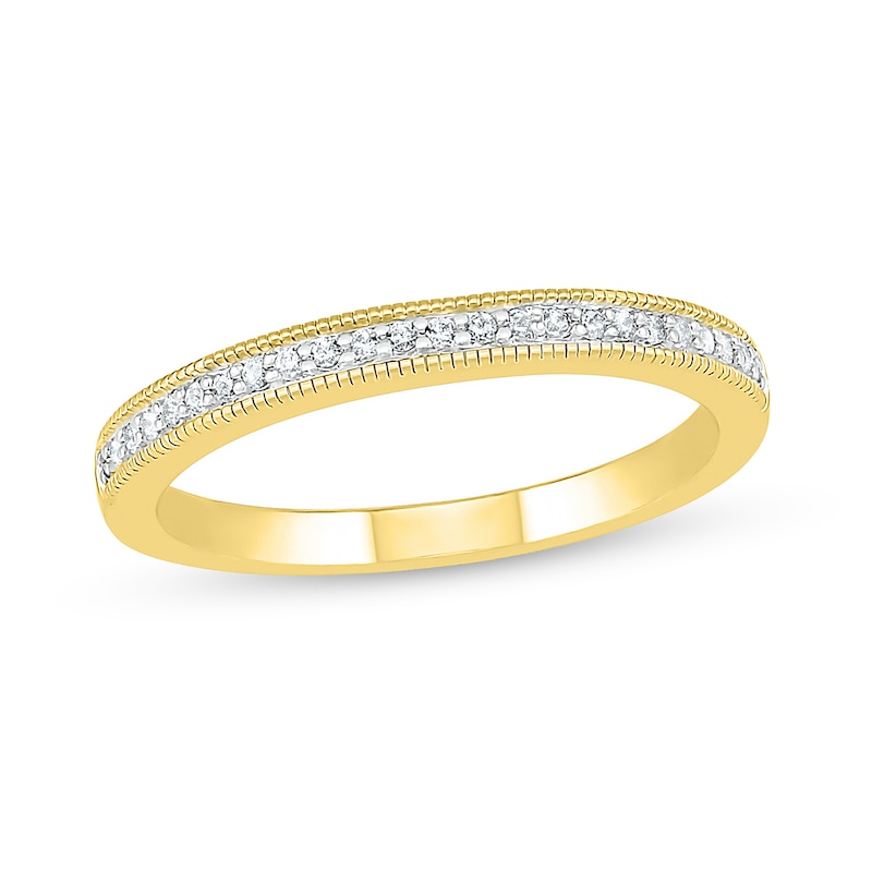 0.69 CT. T.W. Diamond Frame Vintage-Style Bridal Set in 10K Gold