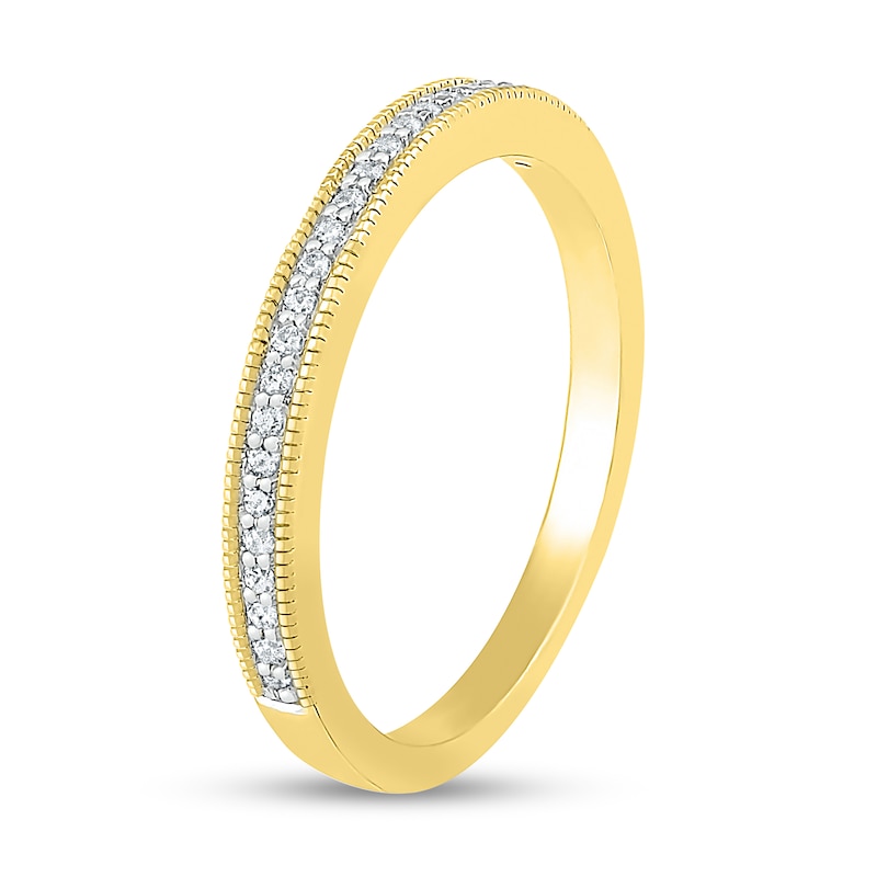 0.69 CT. T.W. Diamond Frame Vintage-Style Bridal Set in 10K Gold