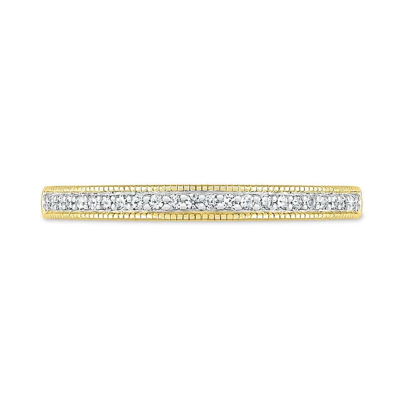 0.69 CT. T.W. Diamond Frame Vintage-Style Bridal Set in 10K Gold