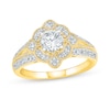 Thumbnail Image 3 of 0.95 CT. T.W. Diamond Tilted Frame Vintage-Style Bridal Set in 10K Gold