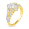 Thumbnail Image 5 of 0.95 CT. T.W. Diamond Tilted Frame Vintage-Style Bridal Set in 10K Gold