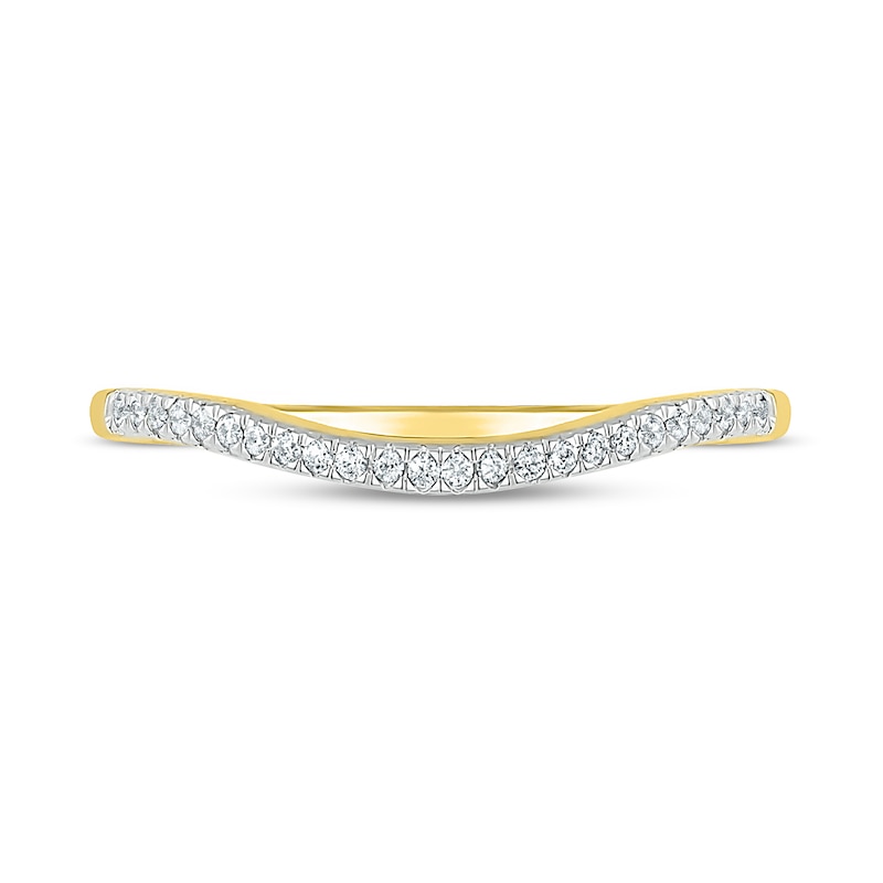Main Image 4 of 0.69 CT. T.W. Marquise Diamond Scallop Edge Frame Vintage-Style Bridal Set in 10K Gold