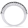 Thumbnail Image 4 of 0.18 CT. T.W. Black Enhanced Diamond Anniversary Band in 10K White Gold