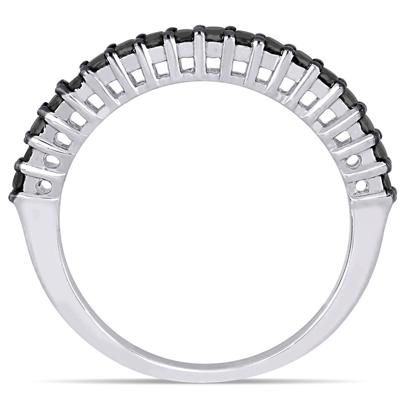 0.18 CT. T.W. Black Enhanced Diamond Anniversary Band in 10K White Gold