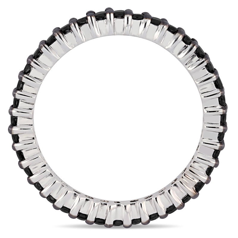 Main Image 5 of 0.95 CT. T.W. Black Enhanced Diamond Eternity Band in 10K White Gold