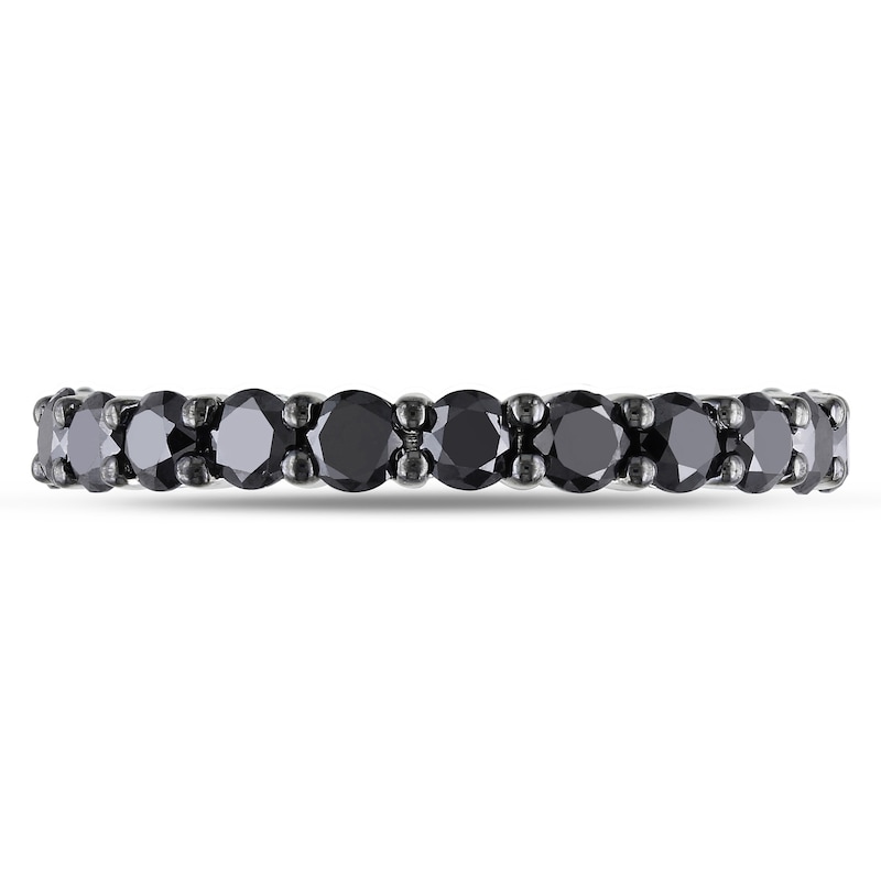 1.98 CT. T.W. Black Enhanced Diamond Eternity Band in 14K White Gold