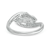 Thumbnail Image 5 of 0.69 CT. T.W. Oval Diamond Frame Past Present Future® Bypass Ring in 10K White Gold