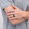 Thumbnail Image 2 of Men's 8.0mm Double Groove Comfort-Fit Wedding Band in Black Silicone