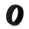 Thumbnail Image 3 of Men's 8.0mm Double Groove Comfort-Fit Wedding Band in Black Silicone