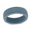 Thumbnail Image 0 of Men's 7.0mm Stepped Edge Comfort-Fit Wedding Band in Grey Silicone